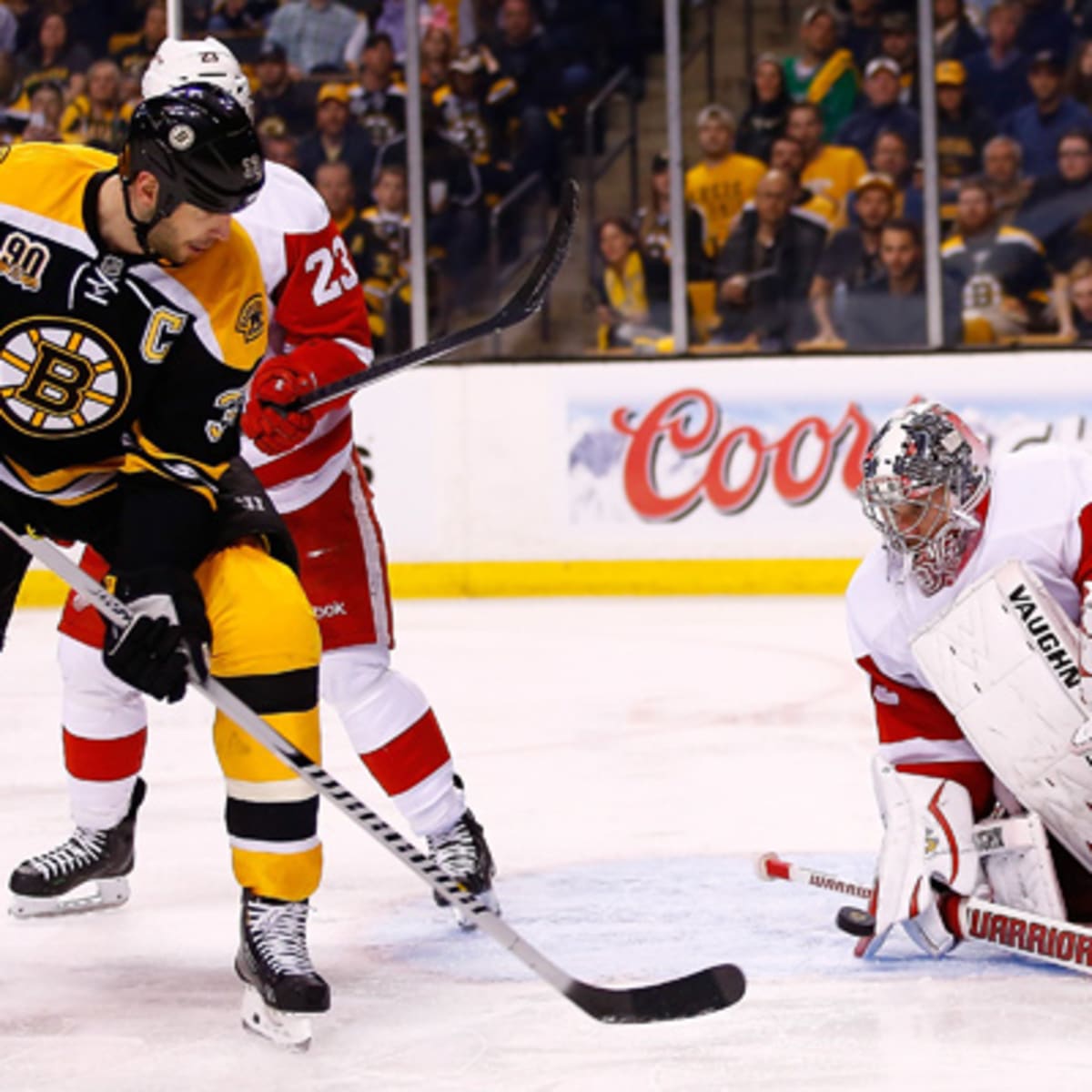 Zdeno Chara of the Boston Bruins and Team Chara talks with Daniel News  Photo - Getty Images