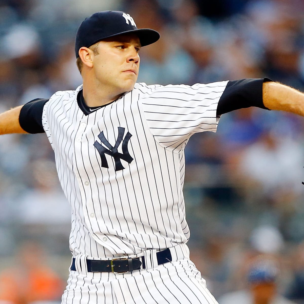 David Phelps New York Yankees Team-Issued #41 Navy Jersey from the 2014 MLB  Season