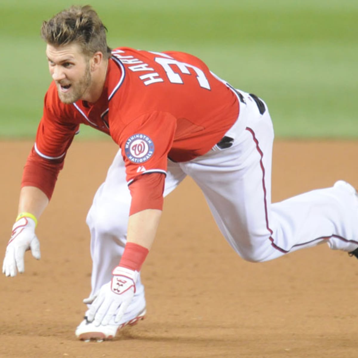 Bryce Harper of Washington Nationals signs hair product