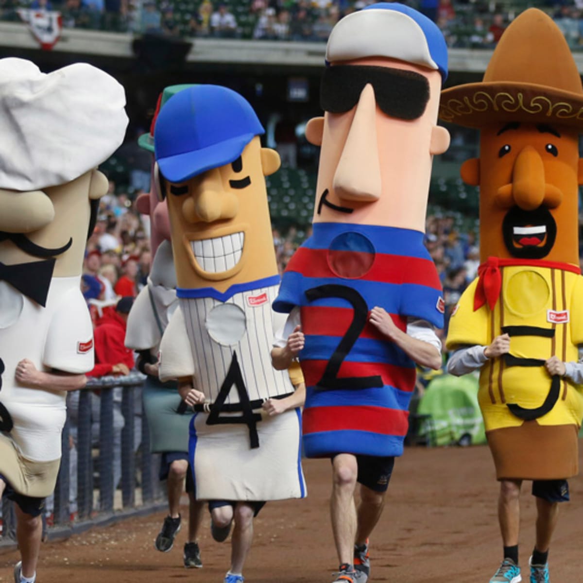 Brewers' Racing Sausages will run in-game races all over Milwaukee