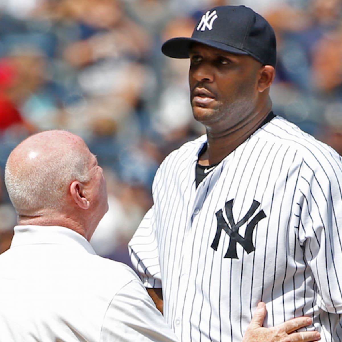 Sabathia dehydrated after Yankees loss in Texas