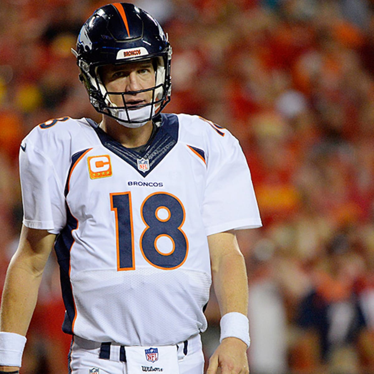 Indianapolis Colts quarterback Peyton Manning (18), Super Bowl MVP, calls  an audible at the line of scrimmage at the end of the second quarter of the  Super Bowl at Dolphin Stadium in