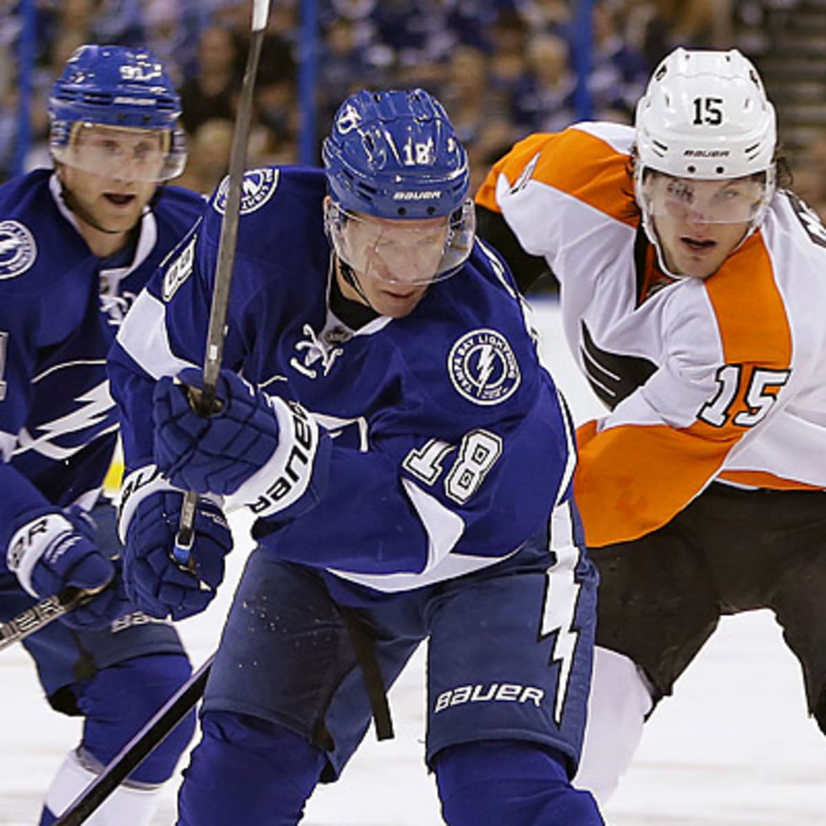 Ondrej Palat #74 (Tampa Bay Lightning) first NHL goal Mar 16, 2013