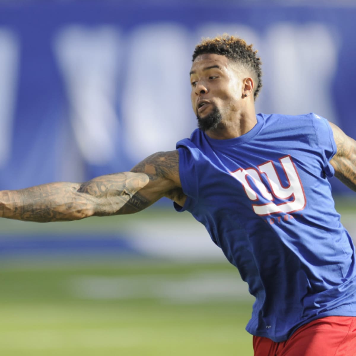 New York Giants' Odell Beckham Jr. is limited in return to practice