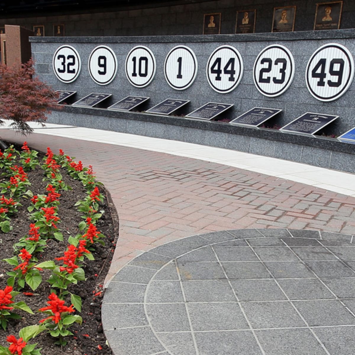 Retired Numbers In Monument Park At Yankee Stadium