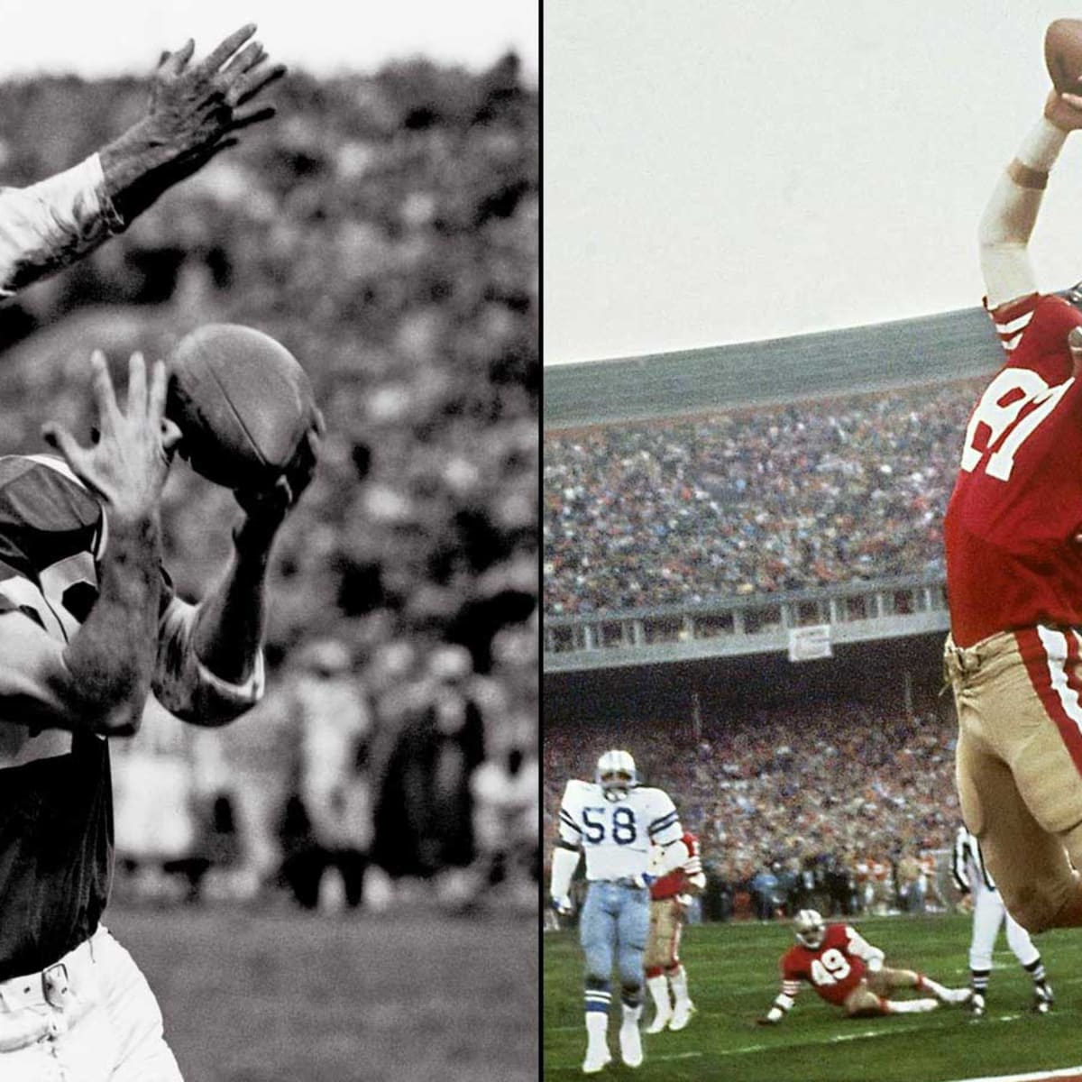 Dan Marino absorbs a big hit from San Francisco 49ers defensive