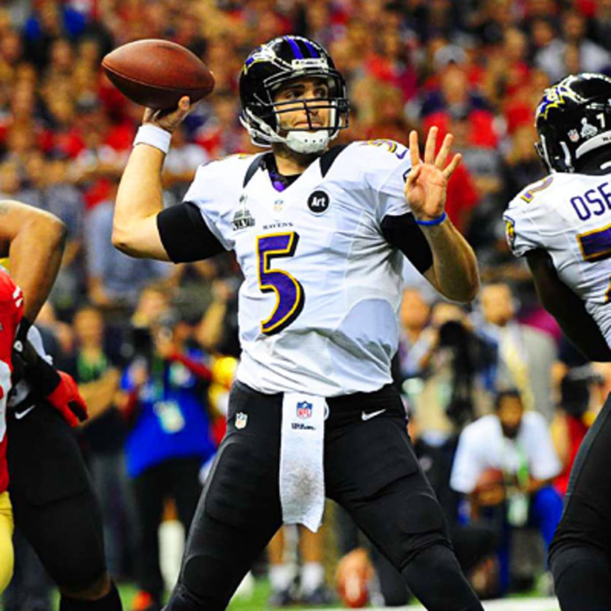 Joe Flacco Passes Joe Montana's Passing Yds Record w/ TD Pass to