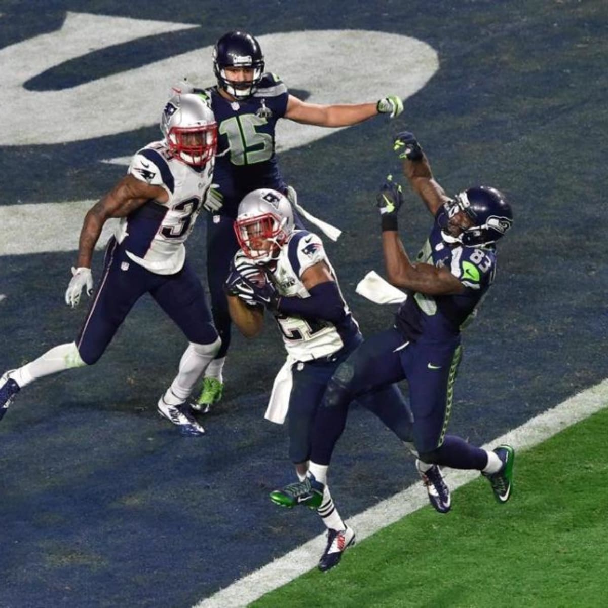 Malcolm Butler New England Patriots SuperBowl interception 8x10