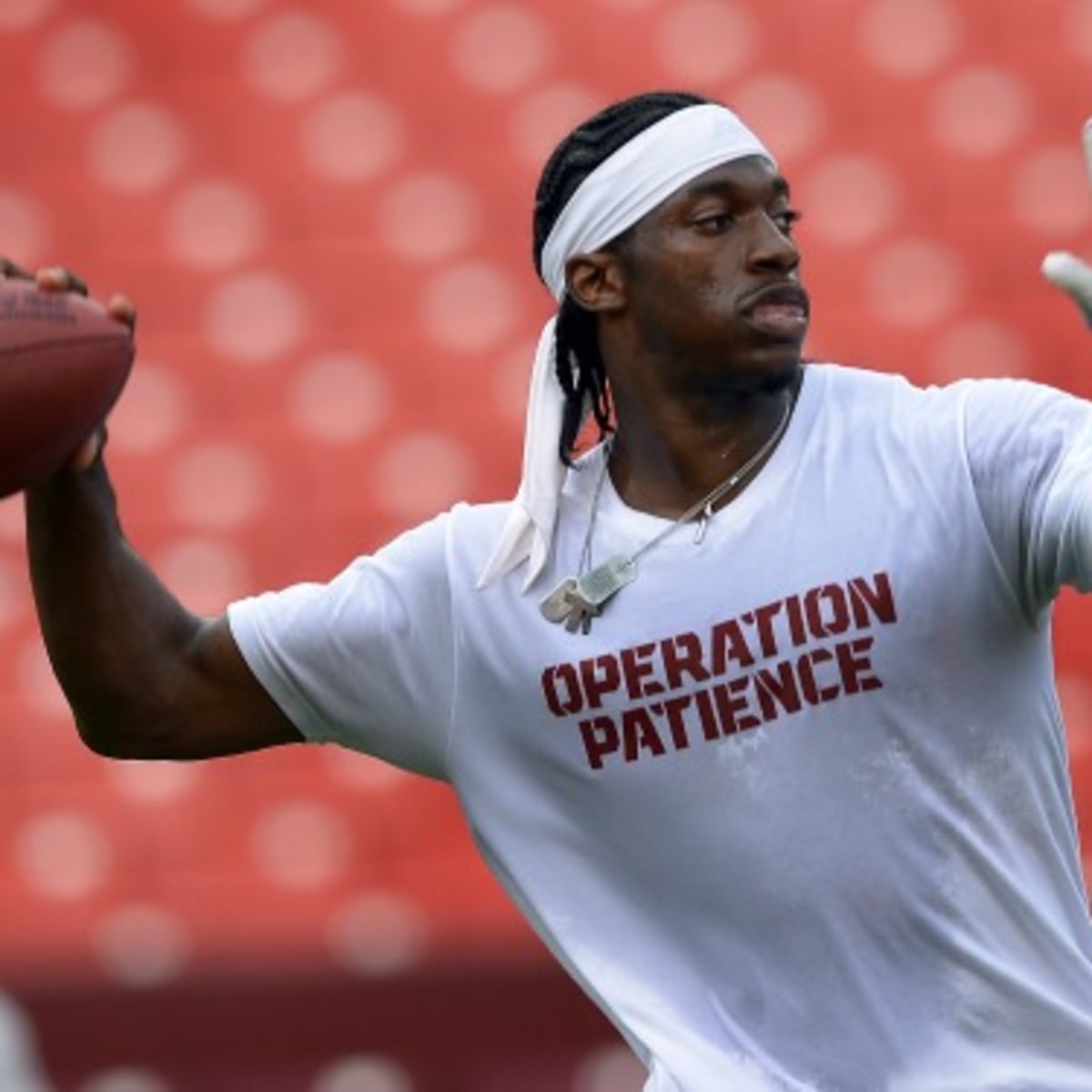 Report: Robert Griffin III fined $10,000 for 'Operation Patience' shirt -  Sports Illustrated