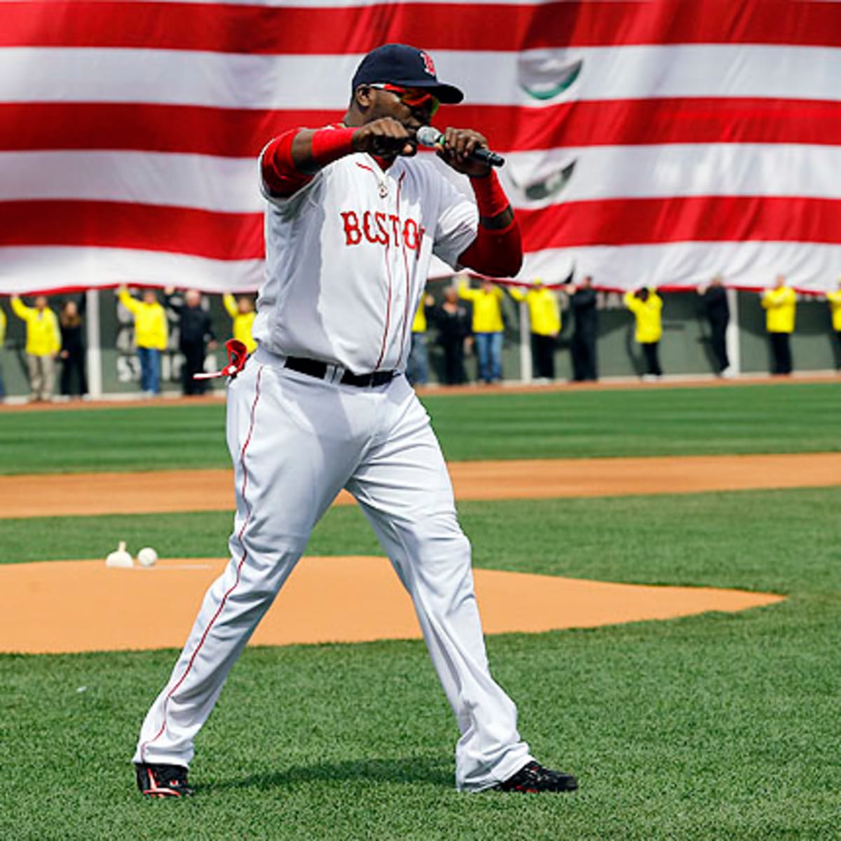 Singing Sweet Caroline at Boston Red Sox baseball game 