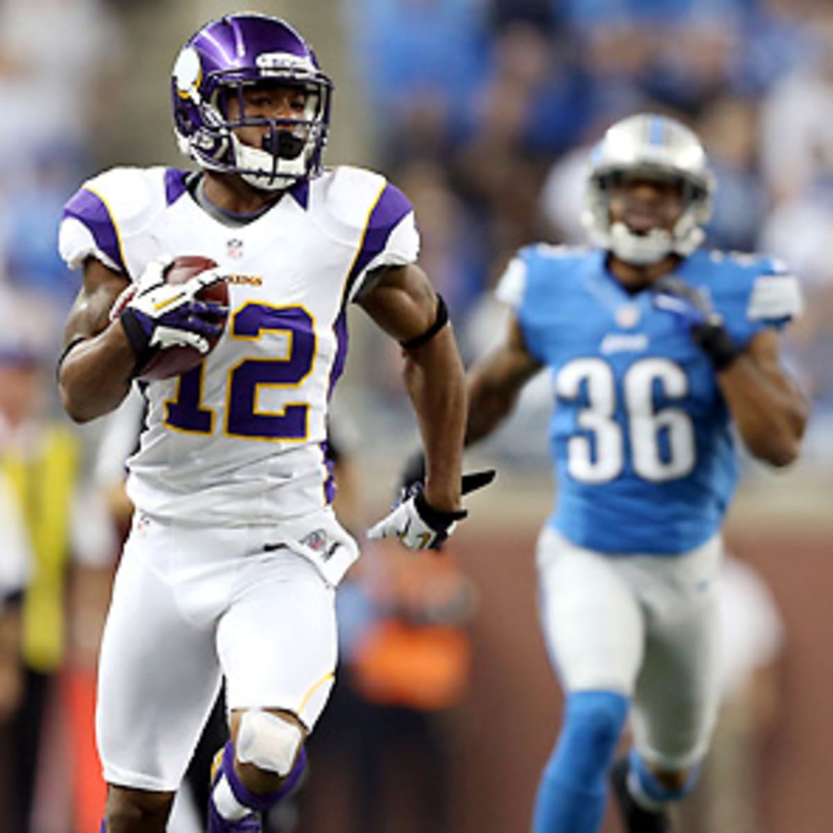 Adrian Peterson of Minnesota Vikings glad Percy Harvin happy with