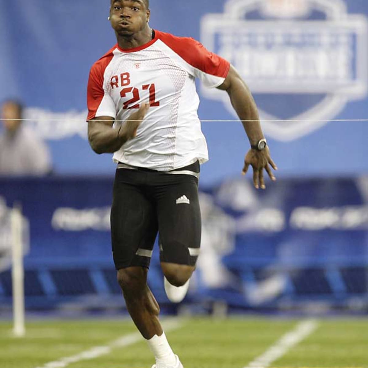 Adrian Peterson (Oklahoma, RB)  2007 NFL Combine Highlights 