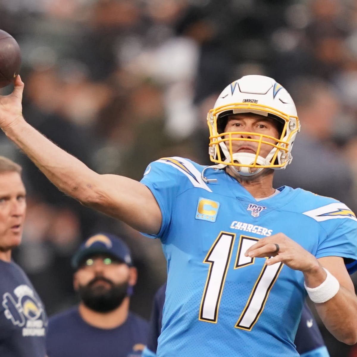 Philip Rivers Los Angeles Chargers quarterback v Miami Dolphins 2019 Images