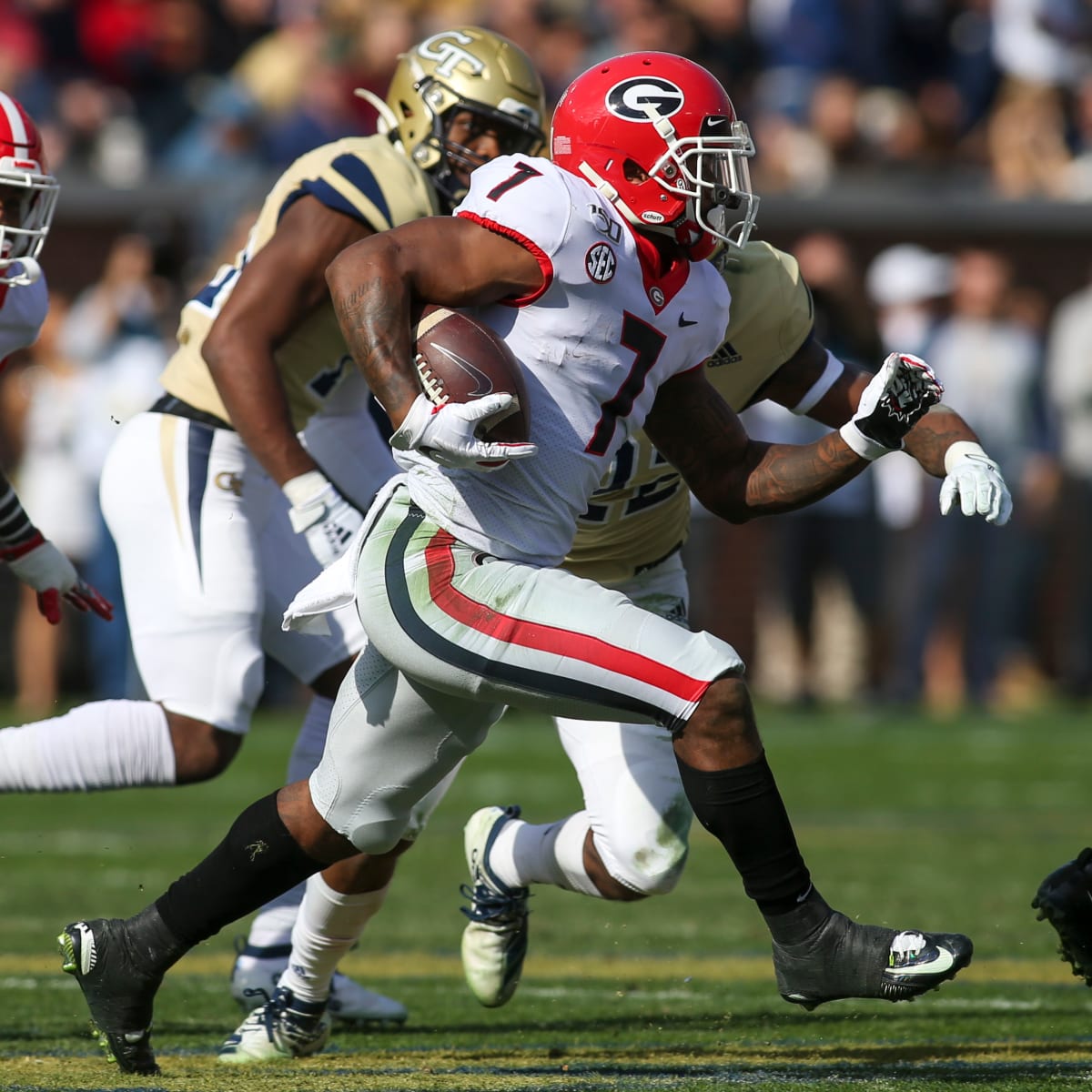 D'Andre Swift injury: Georgia RB exits game vs. Georgia Tech with shoulder  injury as LSU showdown looms 