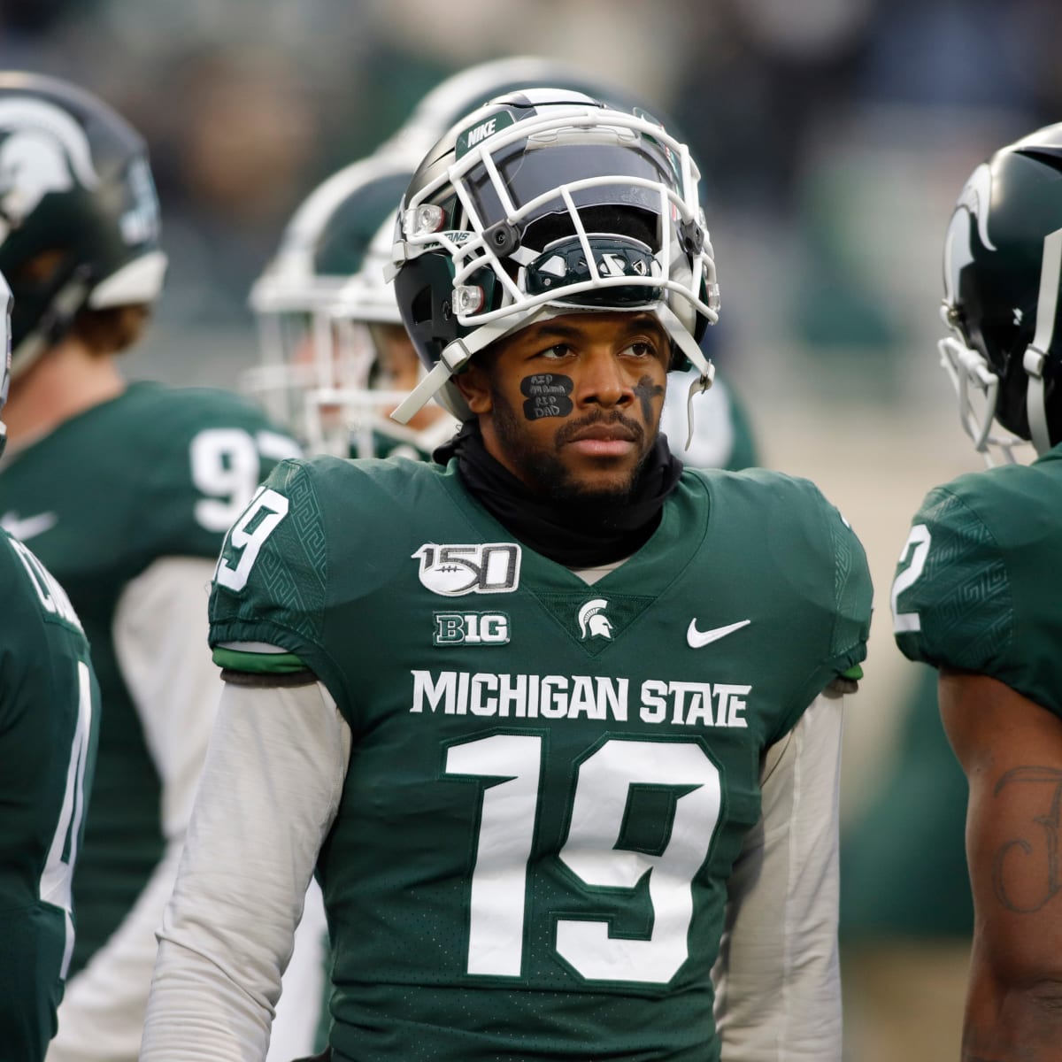 Michigan State football player Josh Butler takes to field with dogs for  Senior Night after losing both parents - ABC7 New York