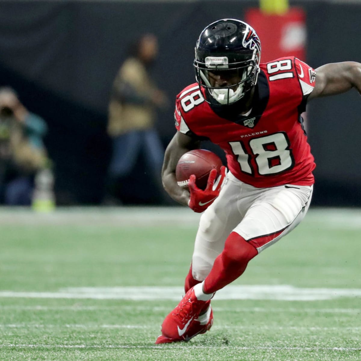 Falcons' Ridley suffered ankle injury vs. Panthers, X-rays