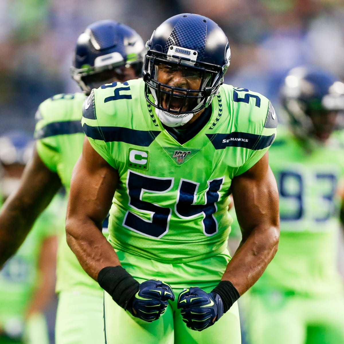 Women Seattle Seahawks #54 Bobby Wagner Neon Green Color Rush