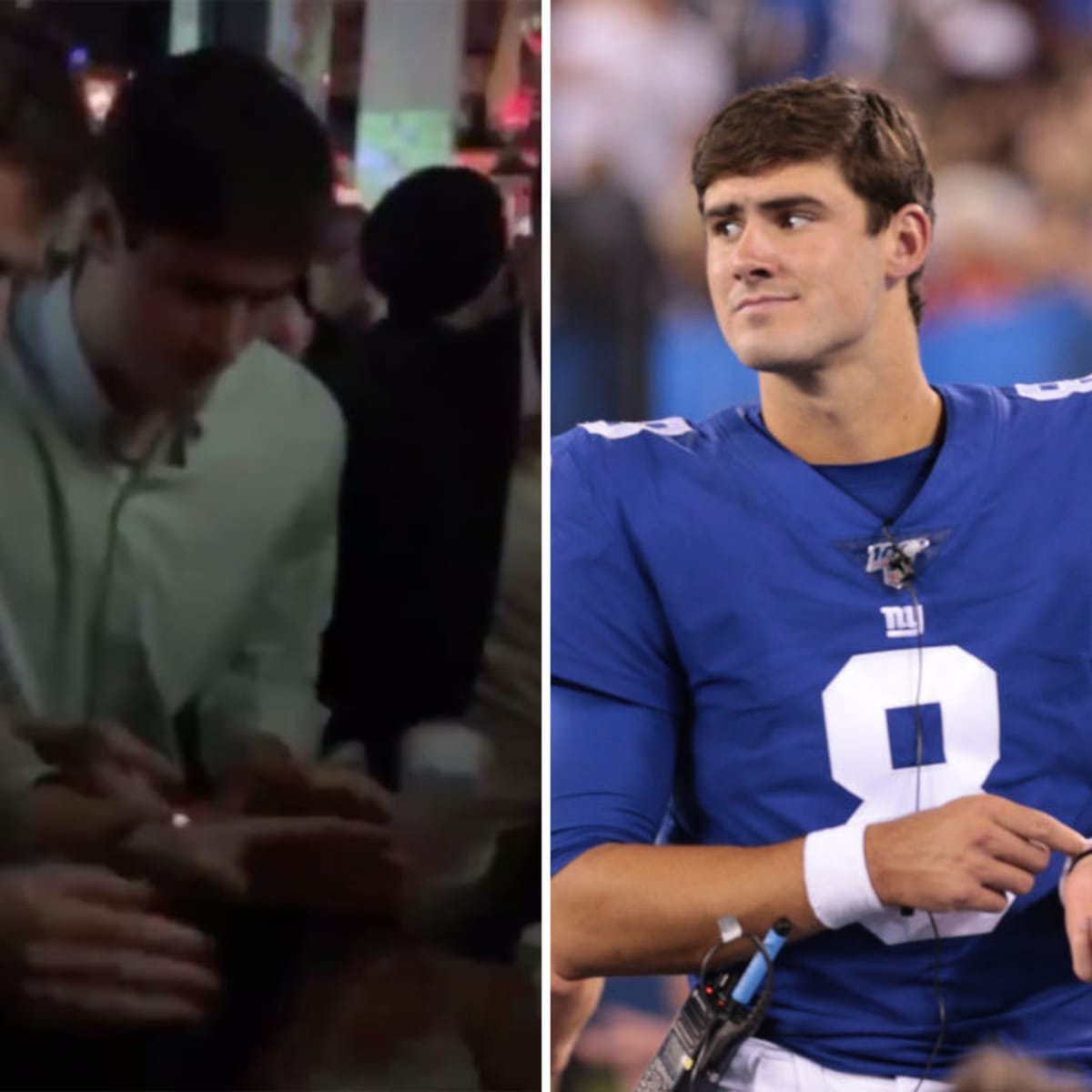 N.Y. Giants Daniel Jones and Eli Manning at the Jersey Shore 