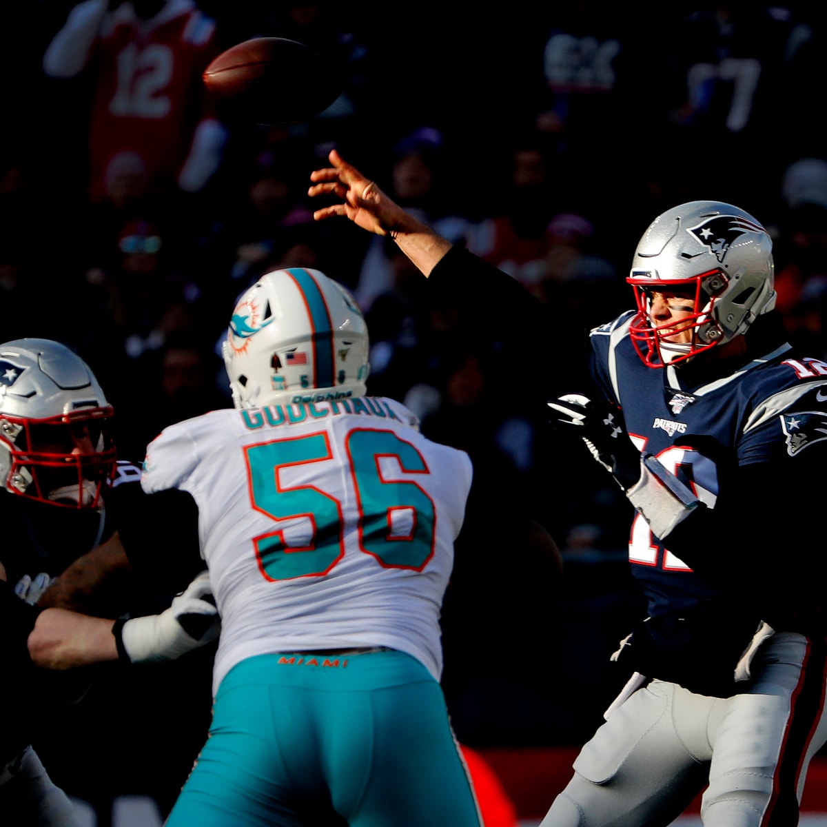 Brady and the Pats overcome scoreless first half to beat the Dolphins, 27-24