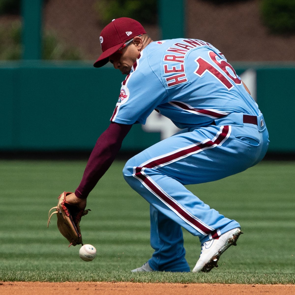 Philadelphia Phillies second baseman Cesar Hernandez commits a