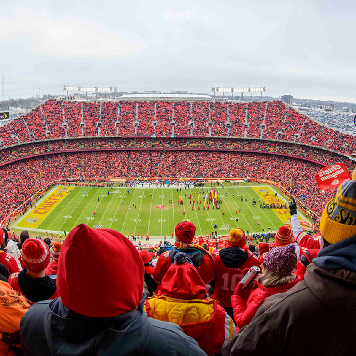 Kansas City Chiefs Panoramic Poster - Arrowhead Stadium NFL Fan Cave Decor