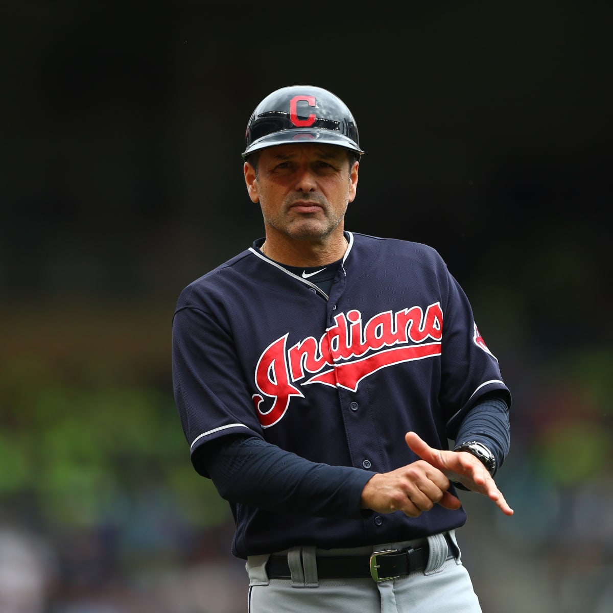 Cleveland Indians 3rd base coach Mike Sarbaugh on Terry Francona