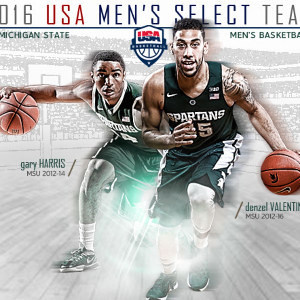 Spartans Denzel Valentine Gary Harris Named To 16 Usa Basketball Select Team Sports Illustrated Michigan State Spartans News Analysis And More