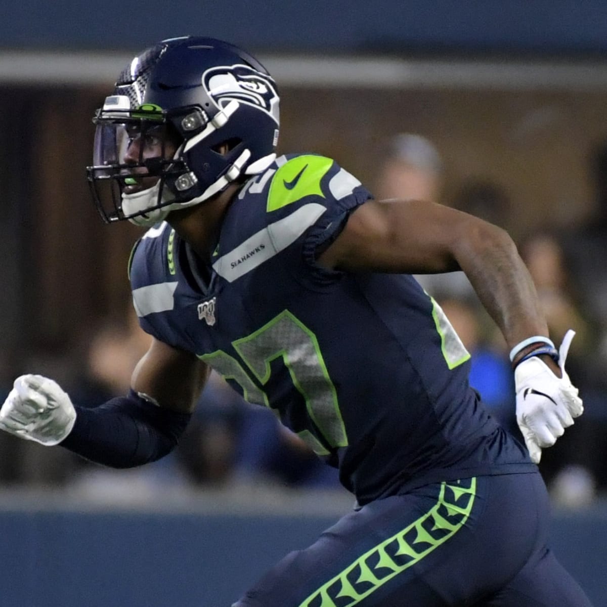 Seattle Seahawks safety Marquise Blair (27) during an NFL football game  against the Denver Broncos, Monday, Sept. 12, 2022, in Seattle, WA. The  Seahawks defeated the Bears 17-16. (AP Photo/Ben VanHouten Stock Photo -  Alamy