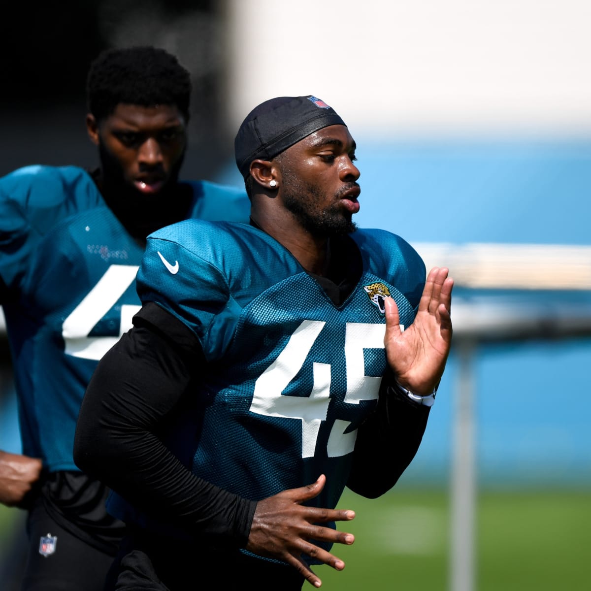 JACKSONVILLE, FL - DECEMBER 13: Jacksonville Jaguars Defensive End K Lavon  Chaisson (45) during the