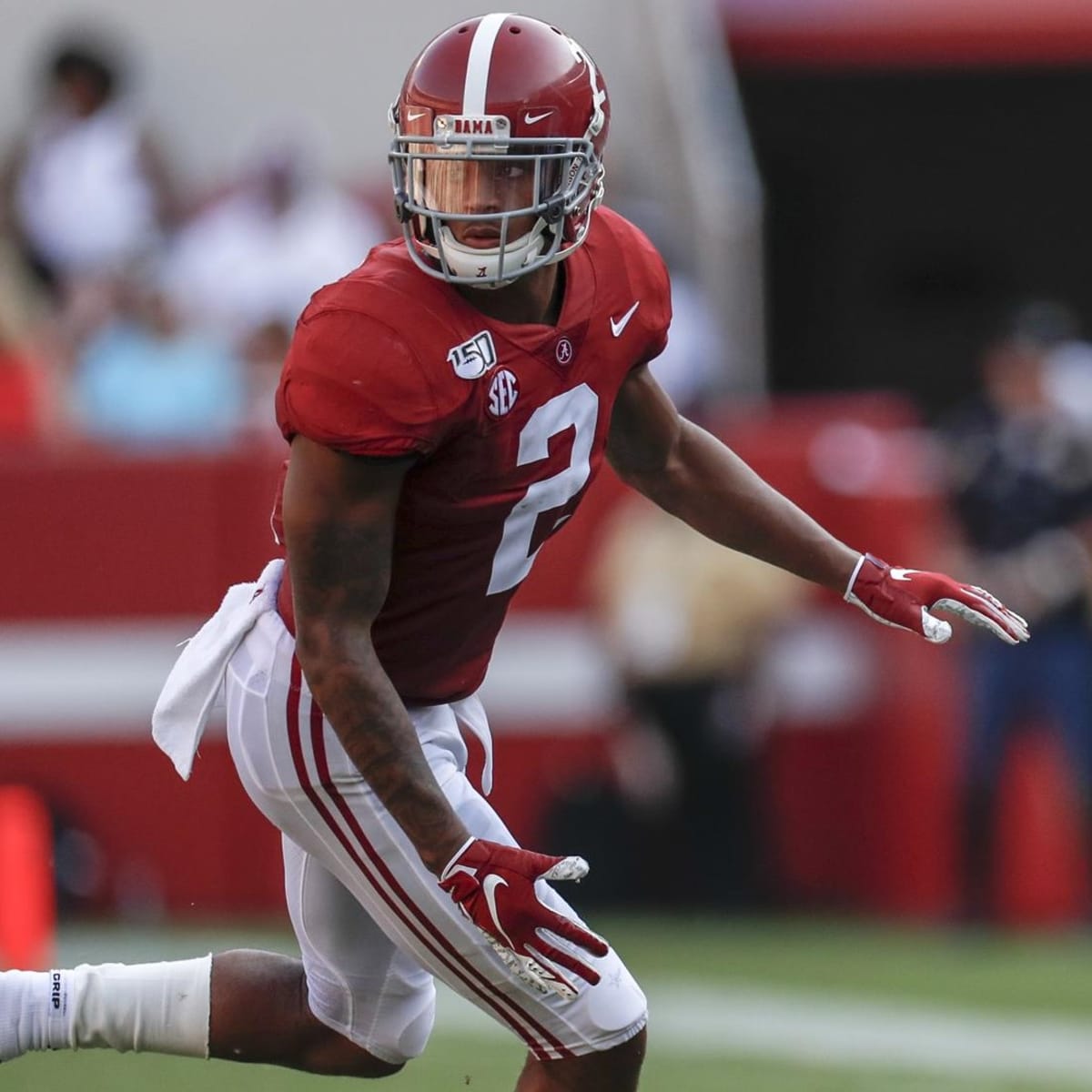 Patrick Surtain Alabama Crimson Tide Unsigned Leaping Catch Photograph