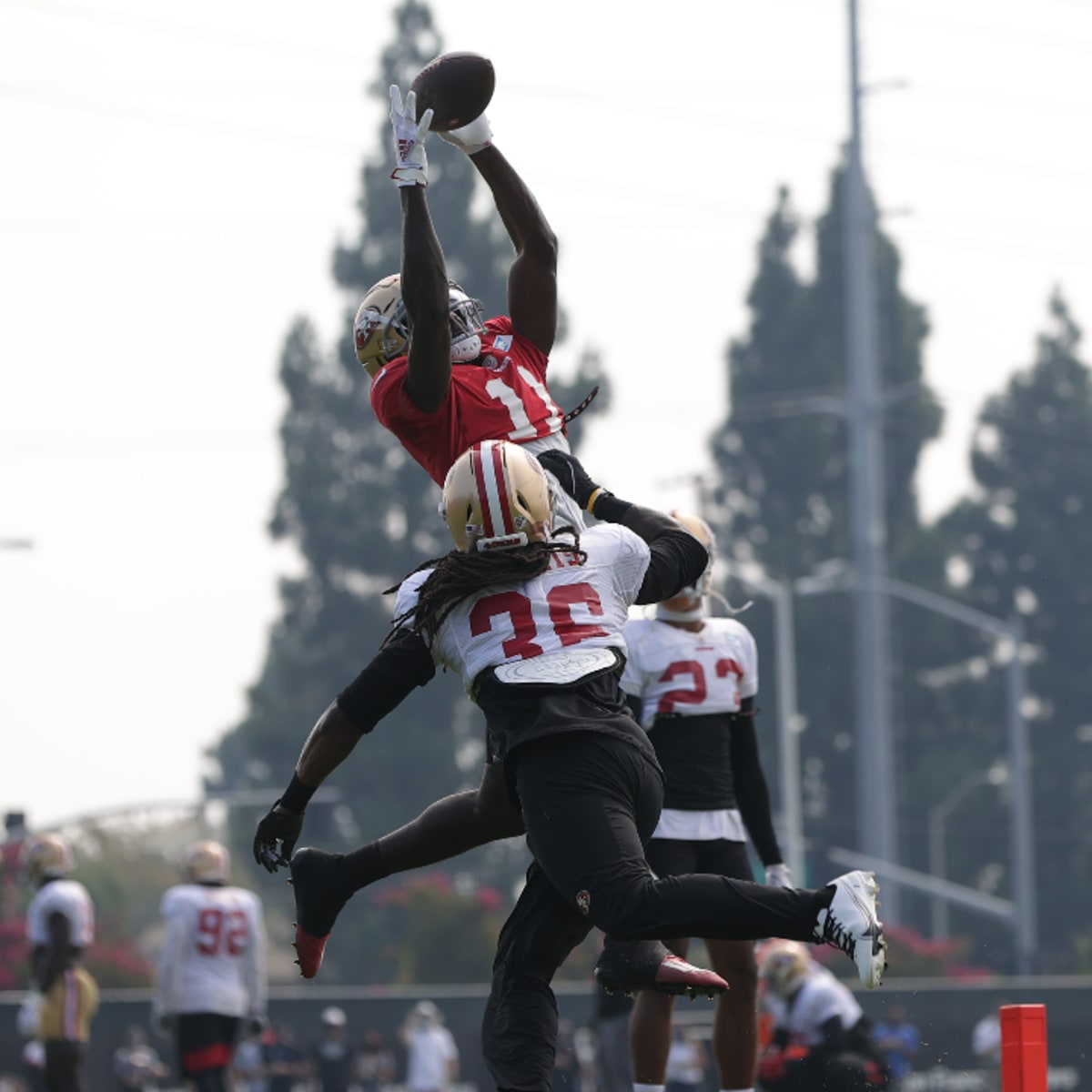 49ers' go-to target at camp is high-flying, football-obsessed Brandon Aiyuk