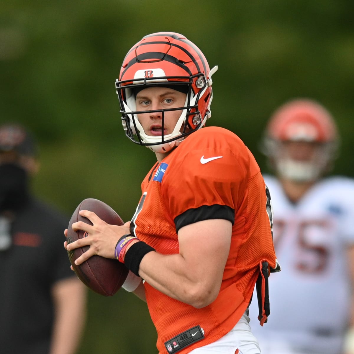 Cincinnati Bengals quarterback Joe Burrow Works Out With Drew