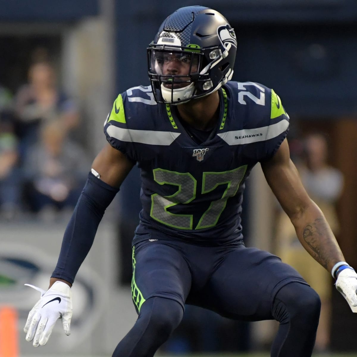 Seattle Seahawks safety Marquise Blair (27) during an NFL football game  against the Denver Broncos, Monday, Sept. 12, 2022, in Seattle, WA. The  Seahawks defeated the Bears 17-16. (AP Photo/Ben VanHouten Stock Photo -  Alamy