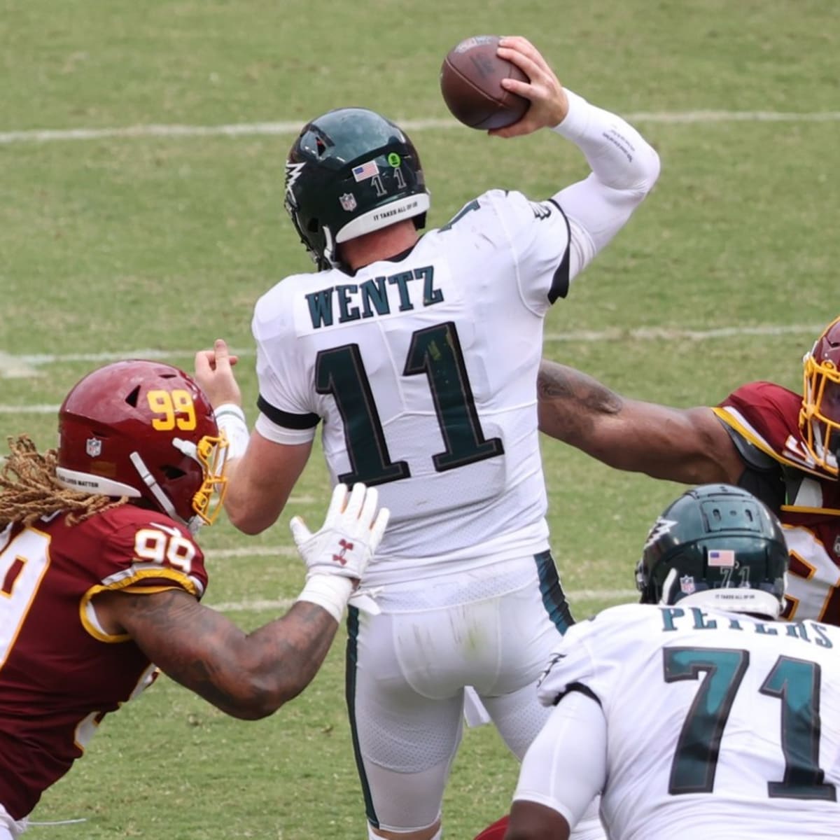 Eagles-Redskins: Carson Wentz's jersey ripped (photos) - Sports Illustrated