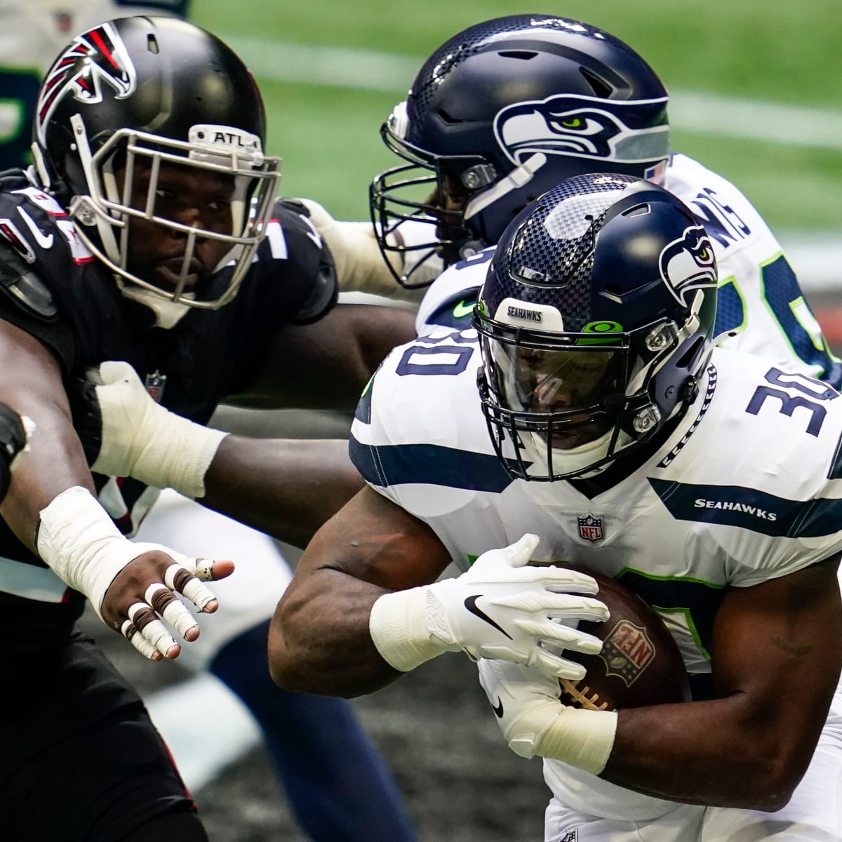 Chris Carson, Carlos Hyde injury: Seahawks RBs return to practice, listed  as questionable for Week 4 - DraftKings Network