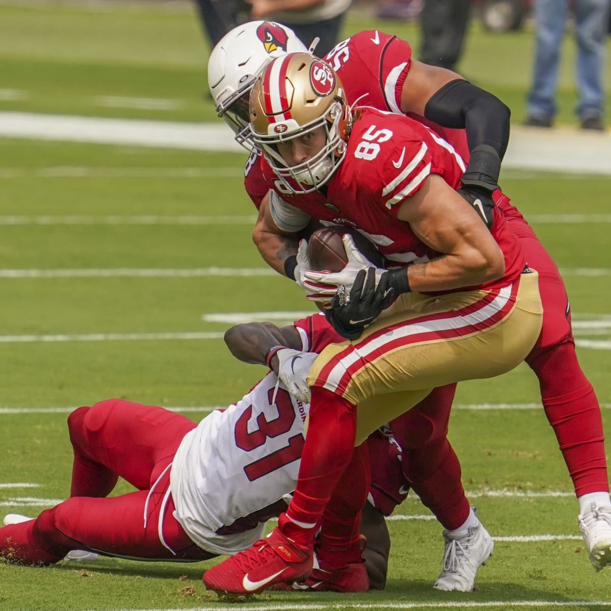 49er tight end George Kittle being shutdown for a few weeks on IR with calf  injury - The Boston Globe