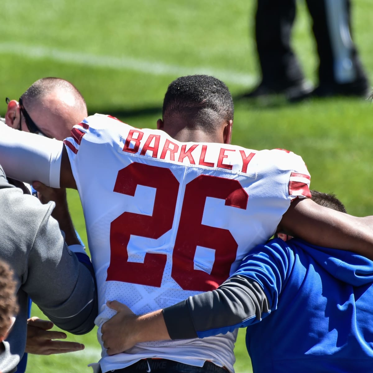 Giants' Saquon Barkley showing injury frustrations