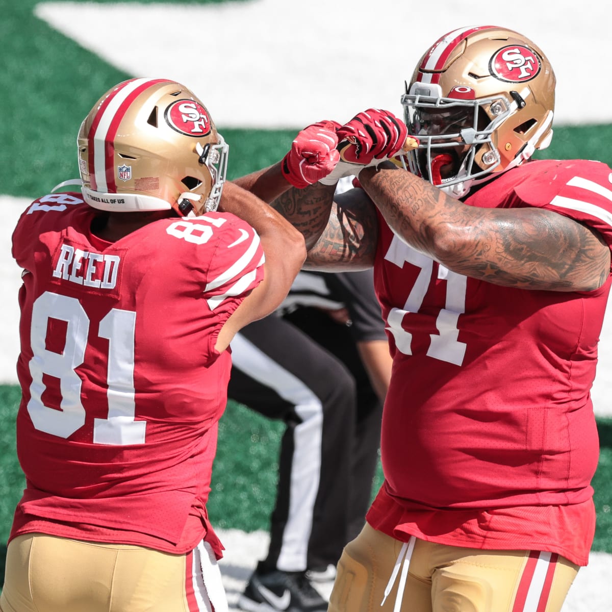 San Francisco 49ers tight end Jordan Reed (81) during an NFL