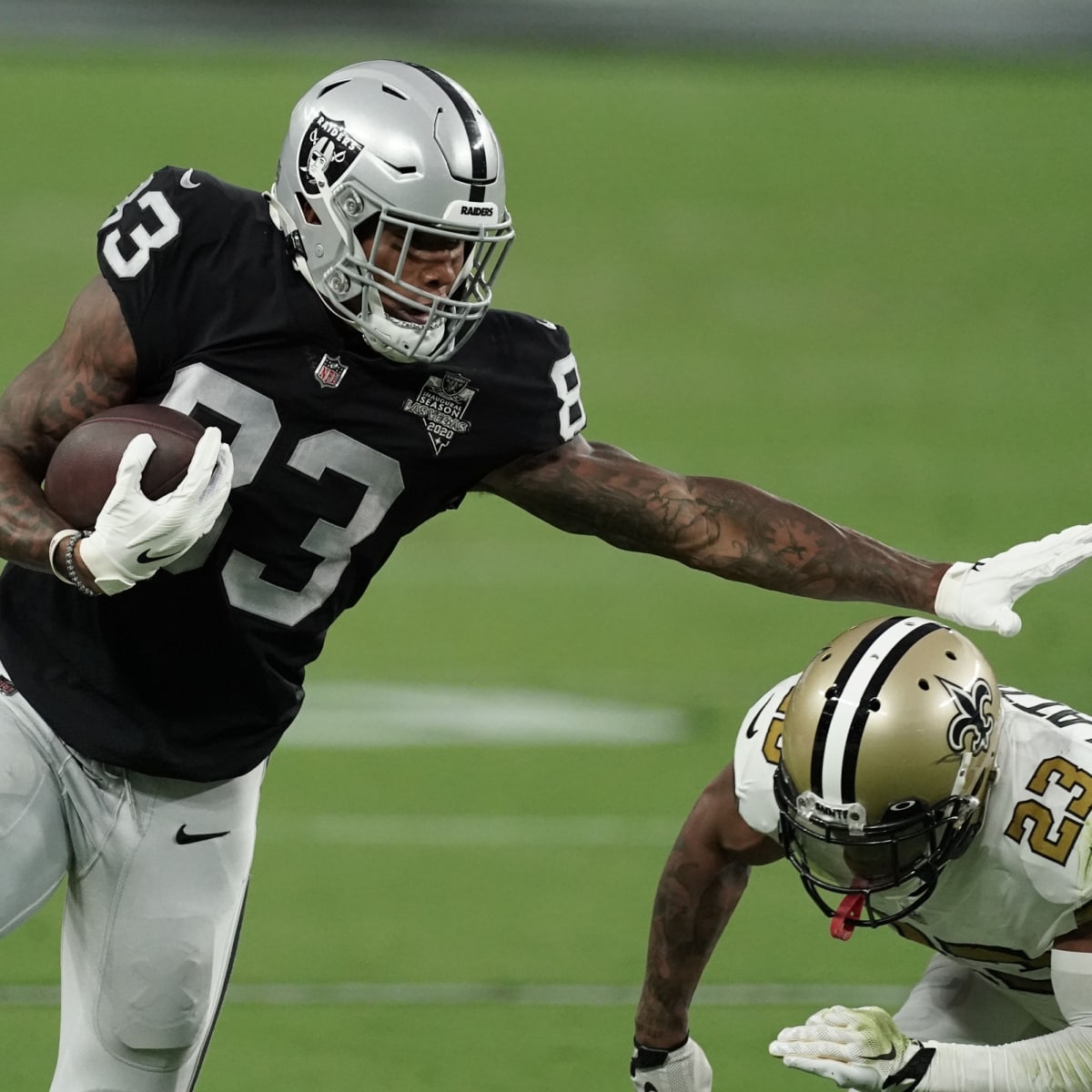 Las Vegas Raiders Josh Jacobs is staying in shape while away. - Sports  Illustrated Las Vegas Raiders News, Analysis and More