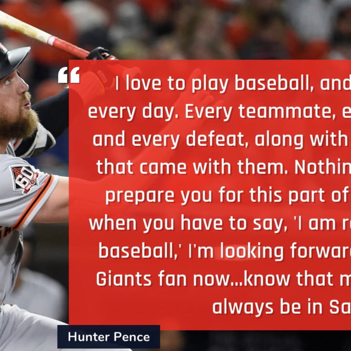 Outfielder Hunter Pence announces retirement after 14 years - Los Angeles  Times