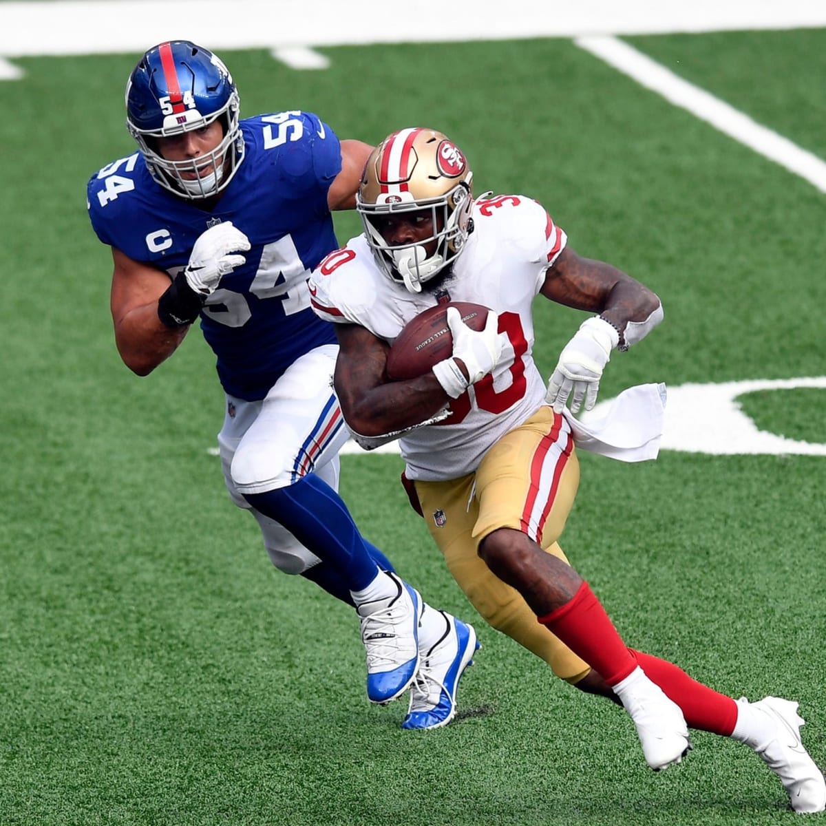 San Francisco 49ers trample short-handed New York Giants for 3-0