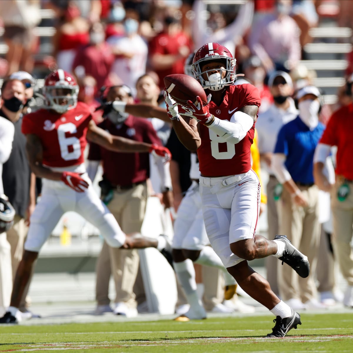 Steve Sarkisian Goes In-Depth on DeVonta Smith & Landon Dickerson