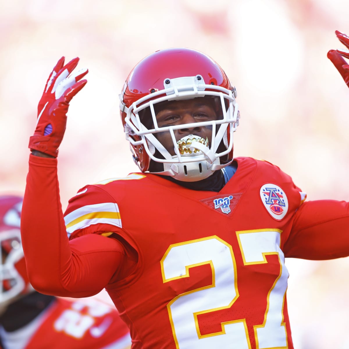 Kansas City Chiefs defensive back Rashad Fenton (27) pictured during an NFL  football game against the Washington Football Team, Sunday, Oct. 17, 2021  in Landover, Md. (AP Photo/Daniel Kucin Jr Stock Photo - Alamy