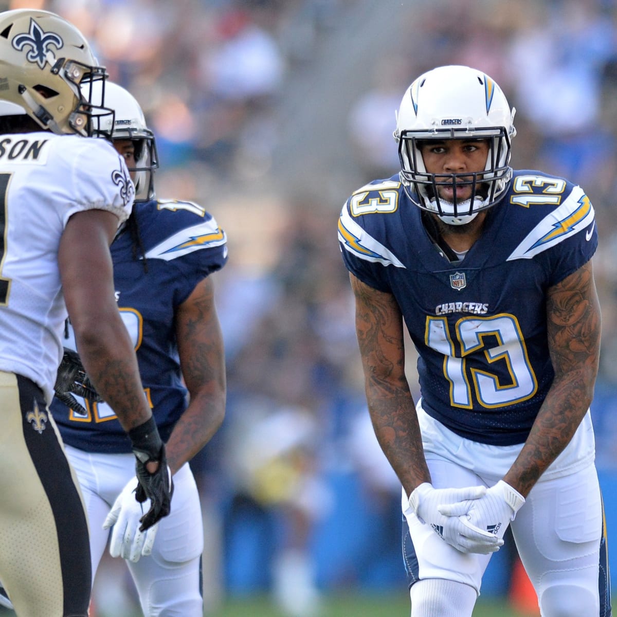 New Orleans Saints cornerback Marshon Lattimore jumps Diggs' route for INT  vs. Los Angeles Chargers quarterback Justin Herbert