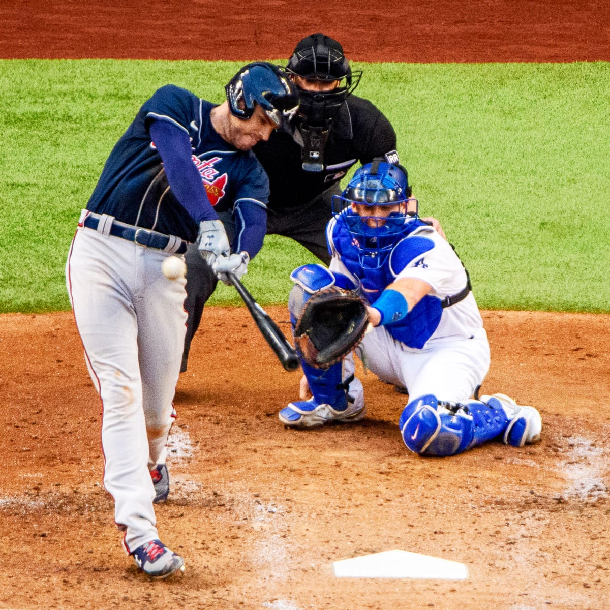 Braves reliever Mark Melancon can't stop catching Ozzie Albies