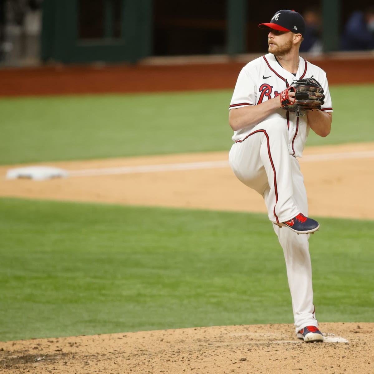 Atlanta, USA. 05th Nov, 2021. Pitcher Will Smith celebrates at a