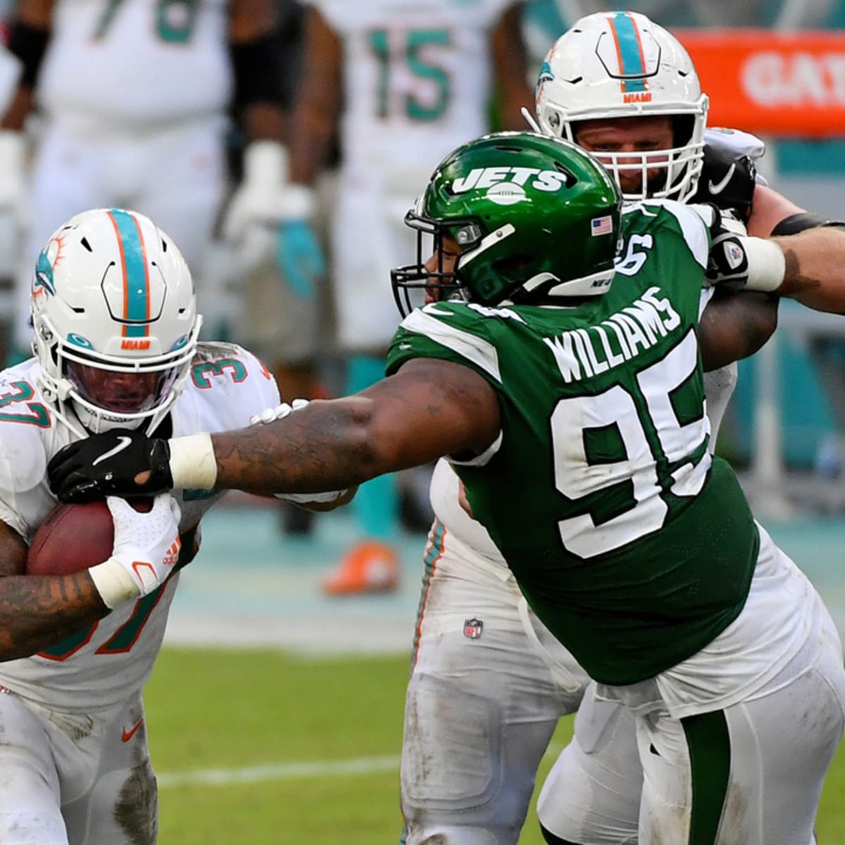 November 04, 2021: New York Jets defensive lineman Quinnen