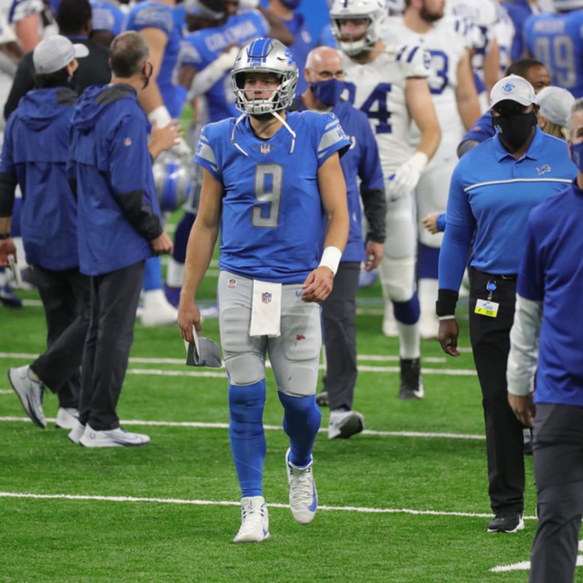 Detroit Lions general manager Bob Quinn is standing by Matthew Stafford  after a disappoint