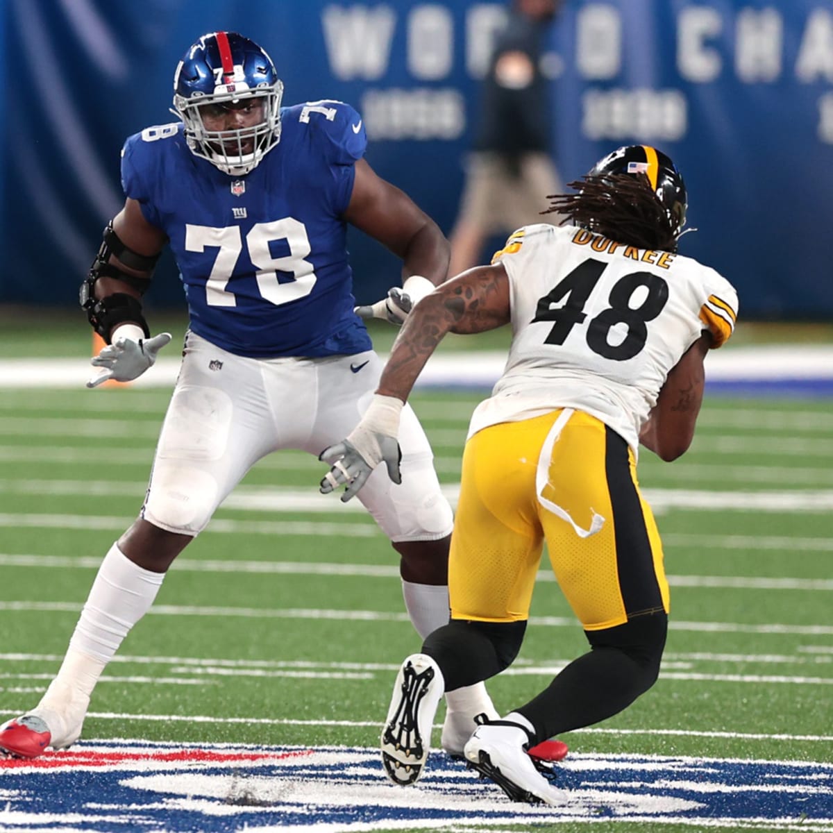 Giants' LT Andrew Thomas takes step back with ugly performance vs. Patriots  - Big Blue View