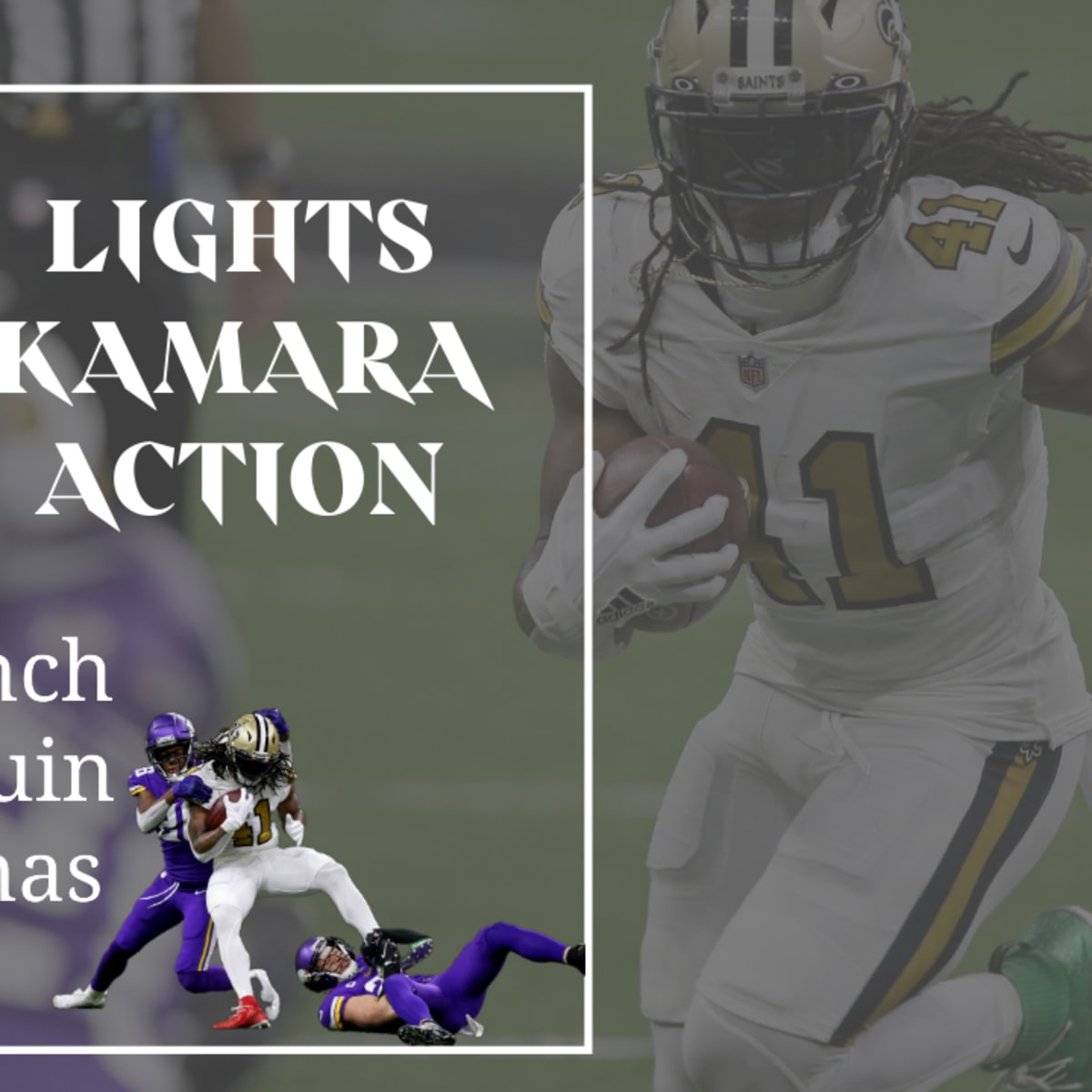 Kamara ties NFL record with 6 rushing TDs in Saints' 52-33 win over Vikings